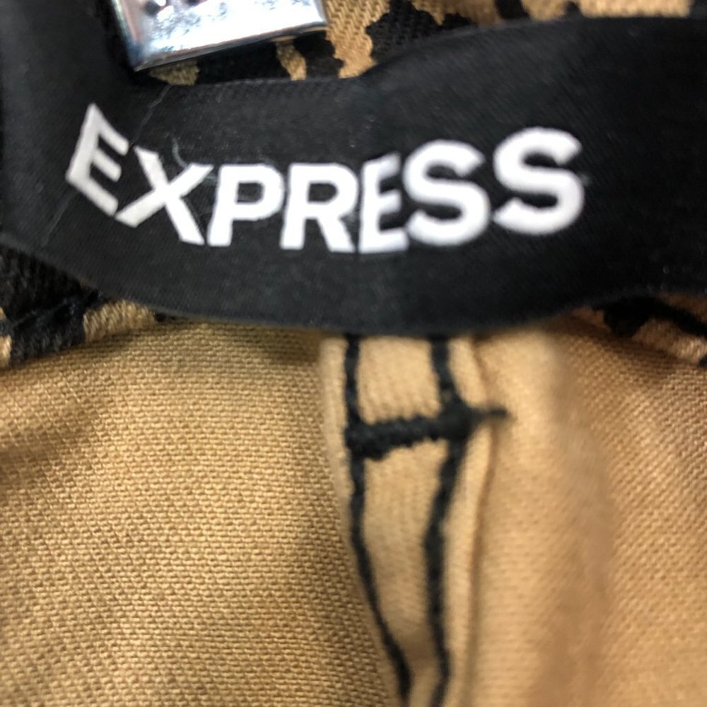 Express Animal Print Pants High Rise Ankle Leggings - Picture 4 of 6